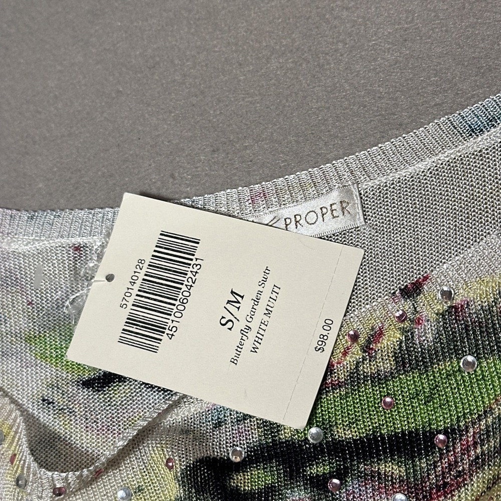 Boston Proper Women's Resort Wear Flowy Top With Sparkle Orig $98 - Picture 4 of 6